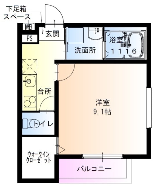 大物駅 徒歩3分 1階の物件間取画像