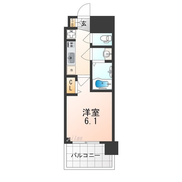 高速長田駅 徒歩9分 7階の物件間取画像