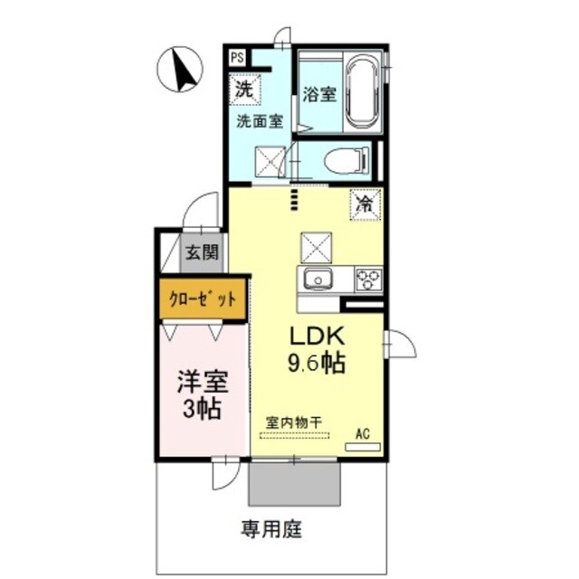 野里駅 徒歩9分 1階の物件間取画像