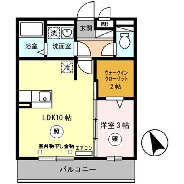 八家駅 徒歩9分 3階の物件間取画像