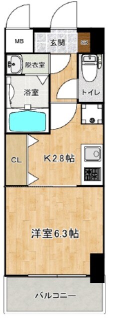 兵庫駅 徒歩5分 11階の物件間取画像