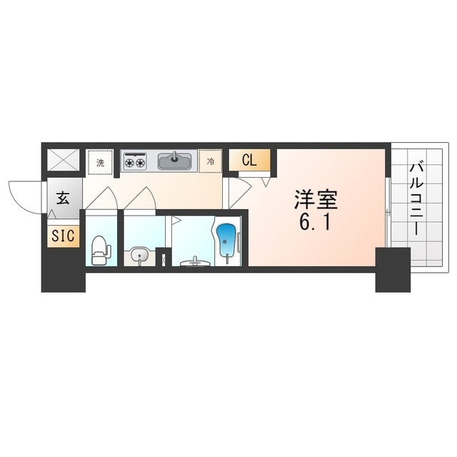 長田駅 徒歩5分 4階の物件間取画像