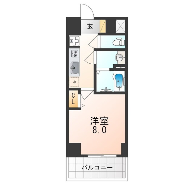 高速神戸駅 徒歩1分 7階の物件間取画像