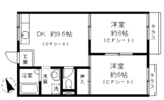 絹延橋駅 徒歩10分 1階の物件間取画像