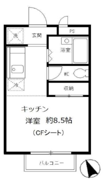 西宮駅 徒歩8分 1階の物件間取画像