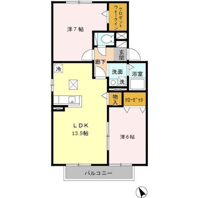 滝山駅 徒歩2分 1階の物件間取画像