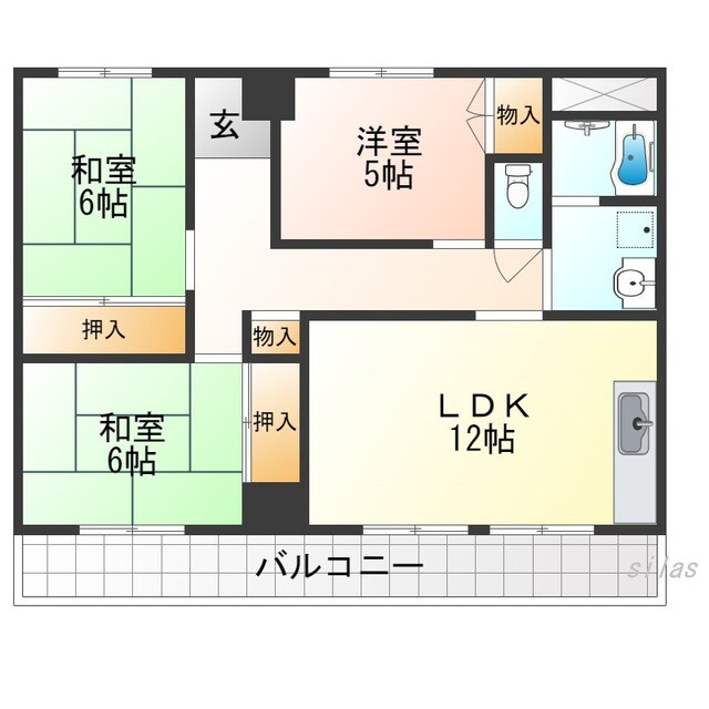 芦屋駅 徒歩2分 4階の物件間取画像