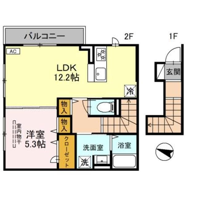 芦屋駅 徒歩3分 2階の物件間取画像