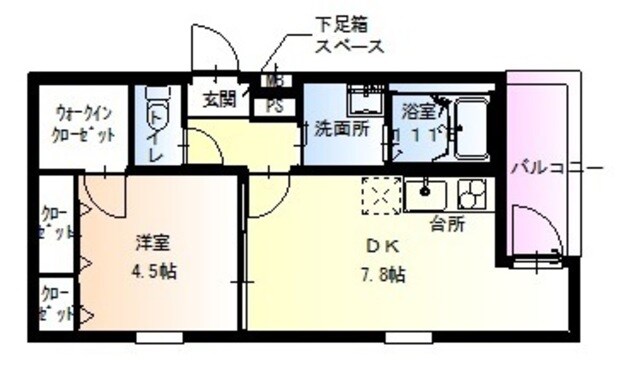 出屋敷駅 徒歩6分 3階の物件間取画像