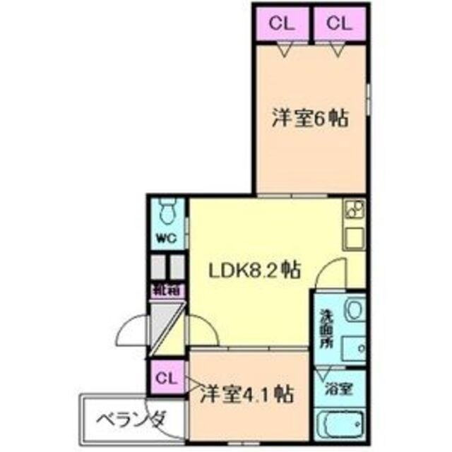 ブラン立花の物件間取画像