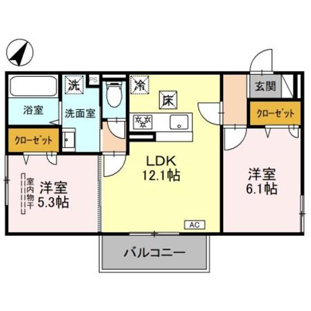 高速長田駅 徒歩14分 1階の物件間取画像