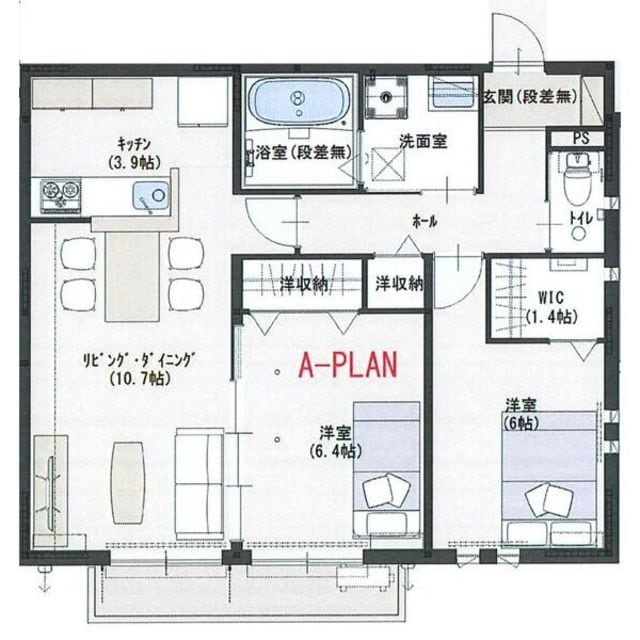 魚住駅 徒歩4分 2階の物件間取画像