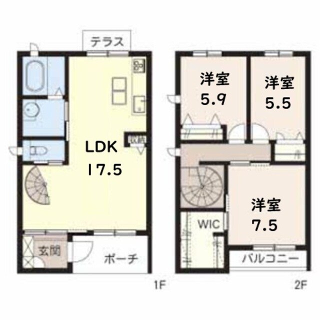 芦屋駅 徒歩8分 1階の物件間取画像