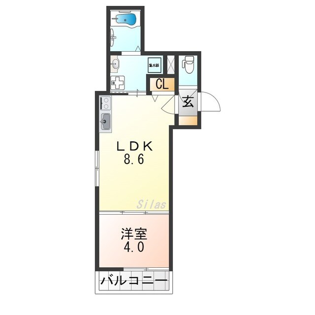 住吉駅 徒歩4分 1階の物件間取画像