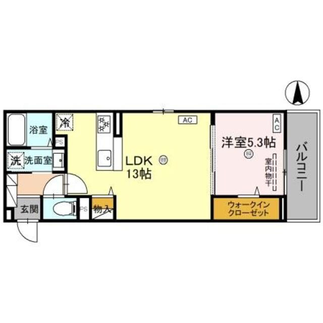 灘駅 徒歩17分 3階の物件間取画像