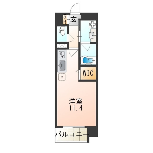 服部天神駅 徒歩5分 5階の物件間取画像