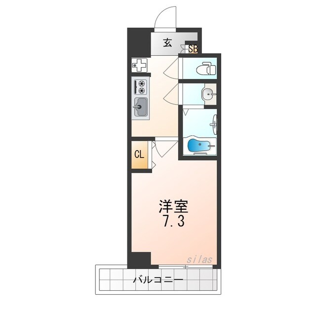 豊中駅 徒歩9分 8階の物件間取画像