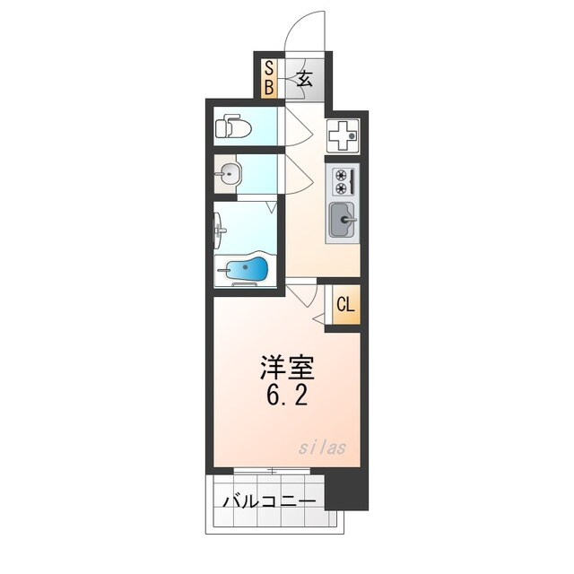 庄内駅 徒歩5分 3階の物件間取画像