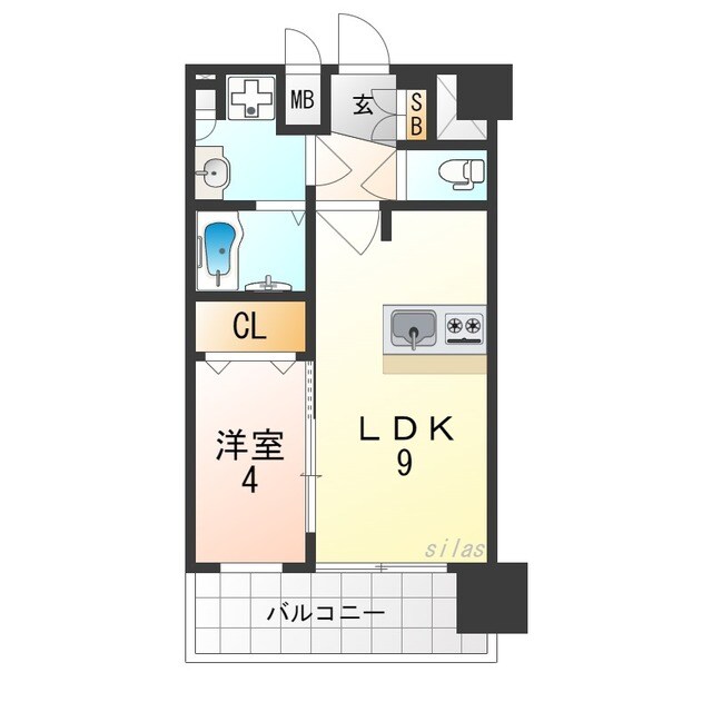 庄内駅 徒歩5分 10階の物件間取画像