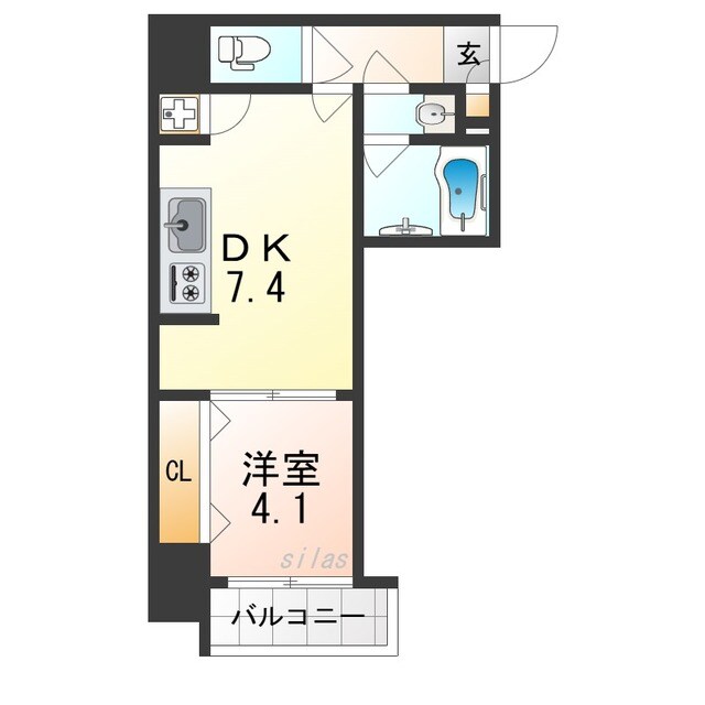 尼崎駅 徒歩9分 3階の物件間取画像