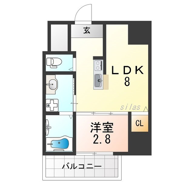 大物駅 徒歩10分 7階の物件間取画像