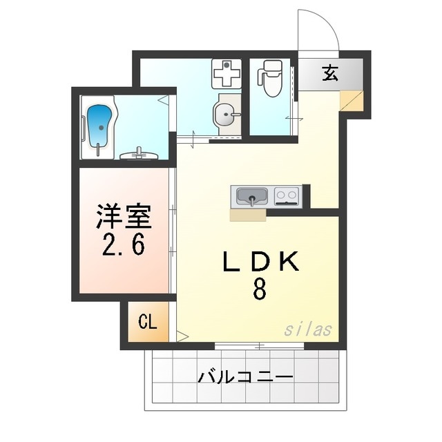 大物駅 徒歩10分 2階の物件間取画像