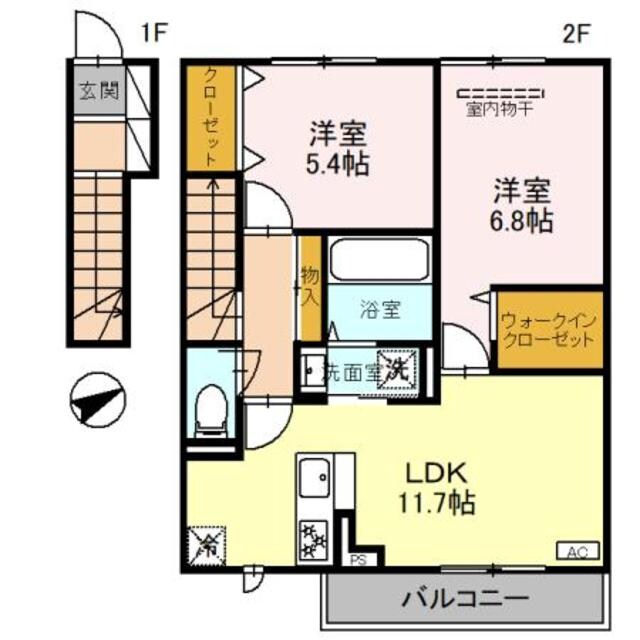 江井ケ島駅 徒歩12分 2階の物件間取画像