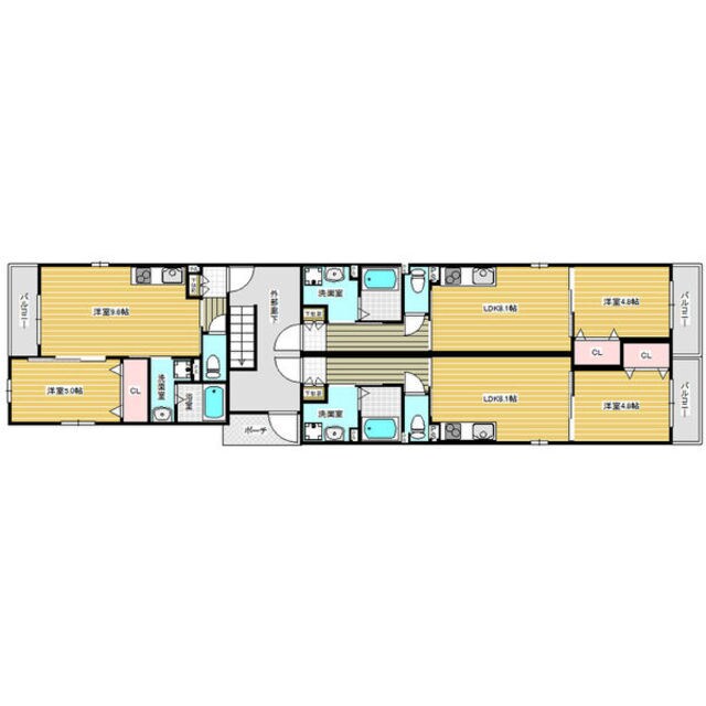 西新町駅 徒歩8分 1階の物件外観写真