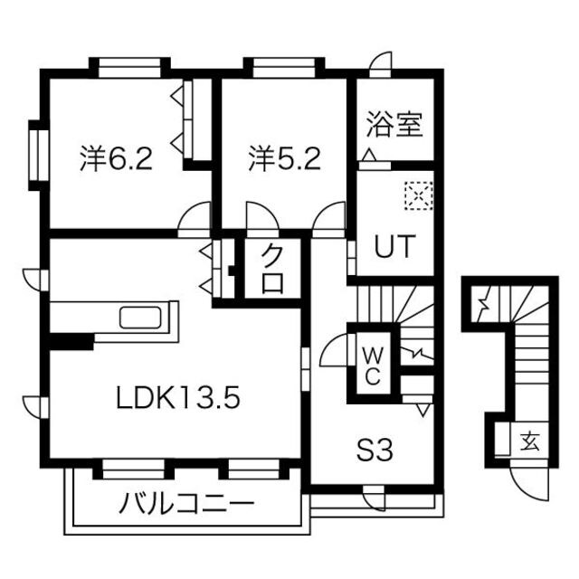 青木駅 徒歩3分 2階の物件間取画像