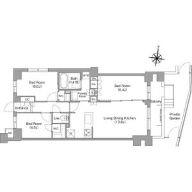 ミレーネ神戸住吉本町の物件間取画像