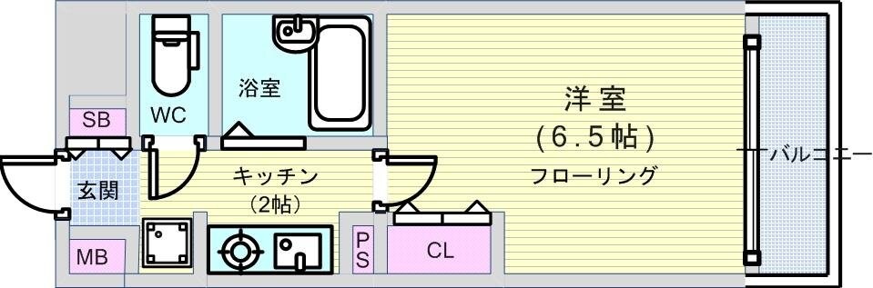 エスリード松屋町の物件間取画像