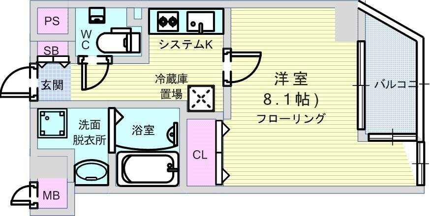 レジディア江戸堀の物件間取画像