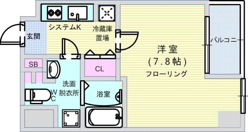 レジディア江戸堀の物件間取画像