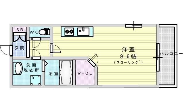 アパートメンツ江坂の物件間取画像