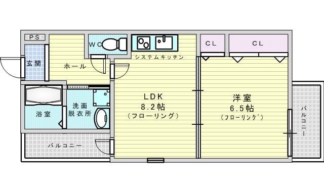 くすのきアパートメント1の物件間取画像