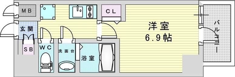 MELDIA CREST OSAKA NORTHの物件間取画像