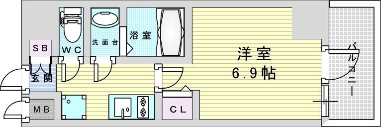 MELDIA CREST OSAKA NORTHの物件間取画像