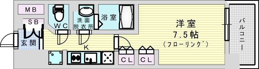 コンフォリア・リヴ新大阪Qの物件間取画像