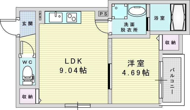 サンバレー塚本の物件間取画像