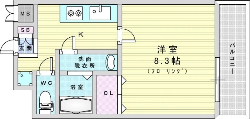 MELDIA CREST TAPP 新大阪 WESTの物件間取画像