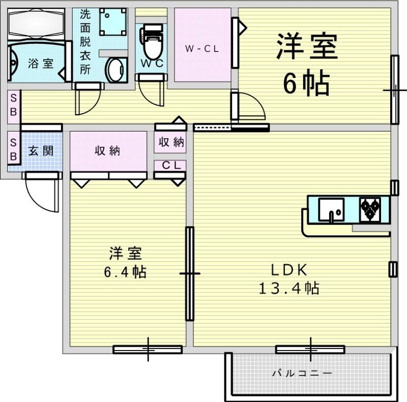 フィカーサ彩里の物件間取画像