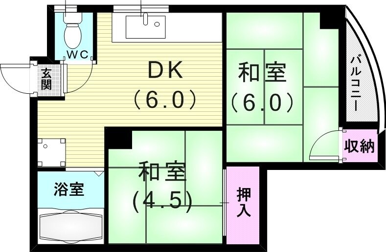 ハイムフロイデの物件間取画像