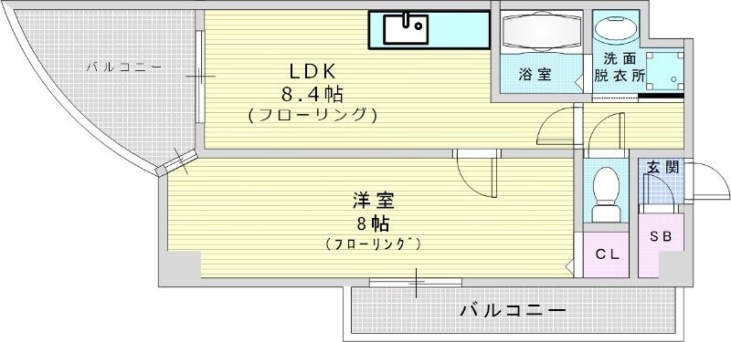 カスタリア新梅田の物件間取画像