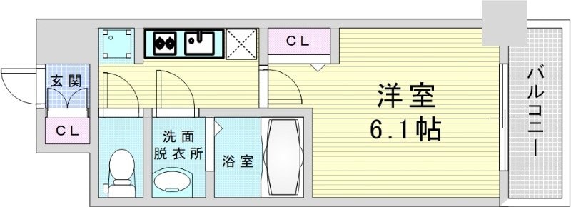 プレサンス天神橋筋六丁目ヴォワールの物件間取画像