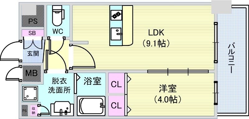 プレサンス庄内ブレイシスの物件間取画像