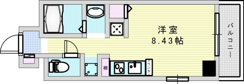 セレブコート新北野の物件間取画像