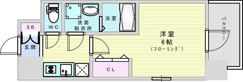 エスリードレジデンス大阪WESTの物件間取画像