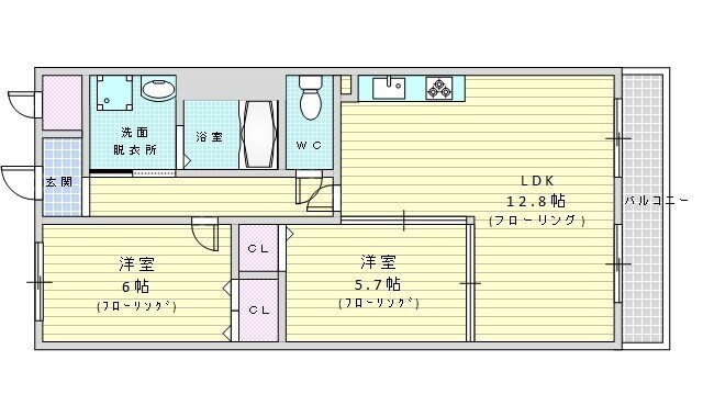 ヴェルデュール千里山西参番館の物件間取画像