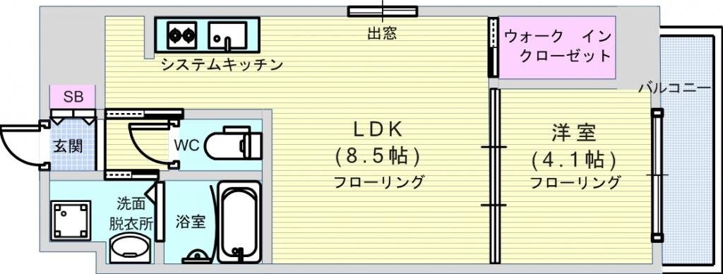 アーバネックス四ツ橋の物件間取画像