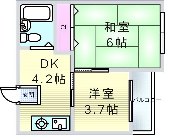 サンライフコーキの物件間取画像